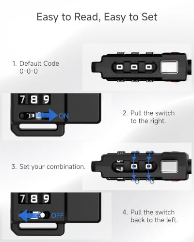 8 Pack TSA Locks for Luggage (8 Count)