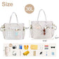 Waterproof Beach Tote Pool Bags for Women Ladies Extra Large Carry On Bag With Wet Compartment for Weekender Travel