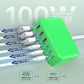 100W 6 in 1 USB Charger