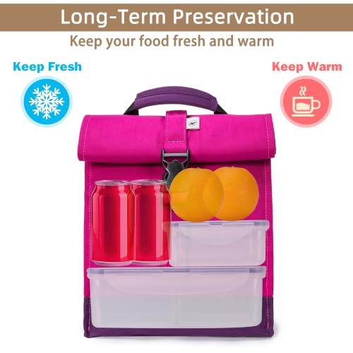 Insulated Lunch Bag Rolltop Lunch Box