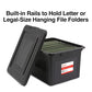 Plastic File Box with Snap Lid (4 Count)