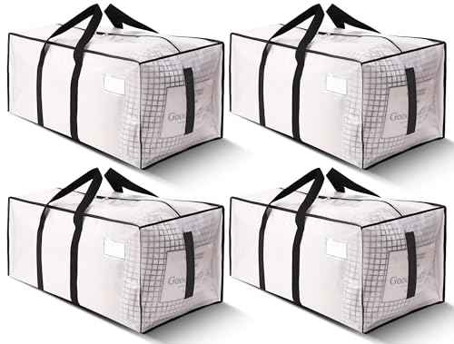 Supports 200lbs Heavy Duty Moving Bags (4 Count)