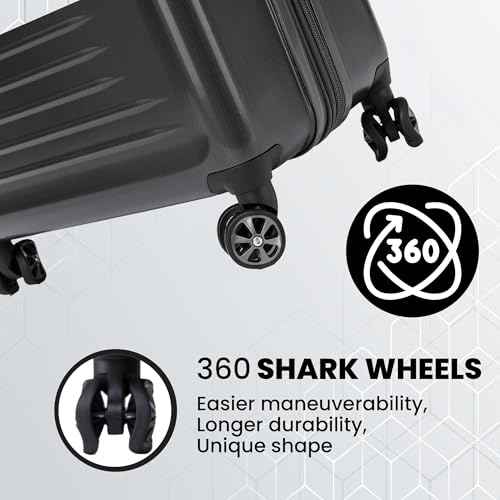 Rails Expandable Hardside Upright Suitcase with 360° Spinner Wheels (3 Count)