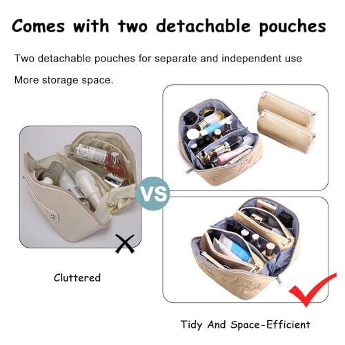 Travel Makeup Bag Cosmetic Bags for Women (3 Count)