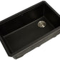 Bellucci 30” in. Undermount Workstation Granite Kitchen Sink in Metallic Black with Accessories