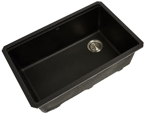 Bellucci 30” in. Undermount Workstation Granite Kitchen Sink in Metallic Black with Accessories