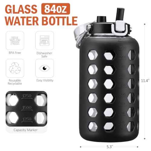 84 oz Glass Water Bottle