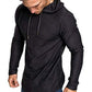 Mens Fashion Athletic Hoodies Sport Sweatshirt Solid Color Fleece Pullover Black M