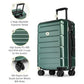 Carry On Luggage 22x14x9 Airline Approved Hardshell Carry On Suitcases with Wheels Travel Rolling 20 Inch Luggage with Cup Holder for Men Women