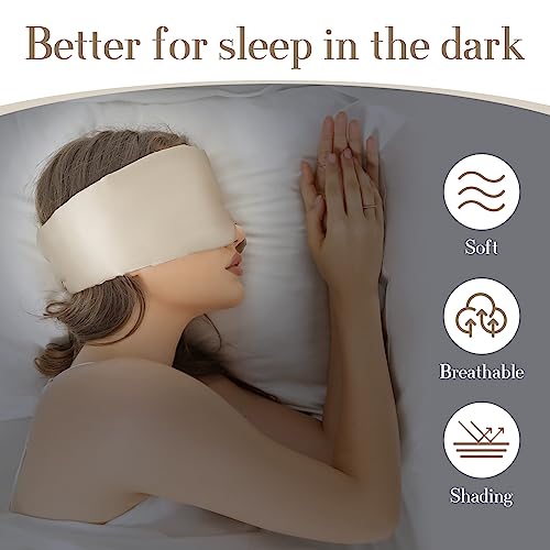 100% Mulberry Silk Sleep Mask Eye Mask for Women Man with Adjustable Band