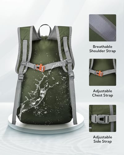 Small Lightweight Packable Hiking Backpack Foldable Travel Daypack