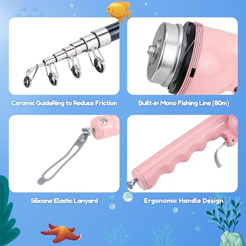 Kids Fishing Pole Pink