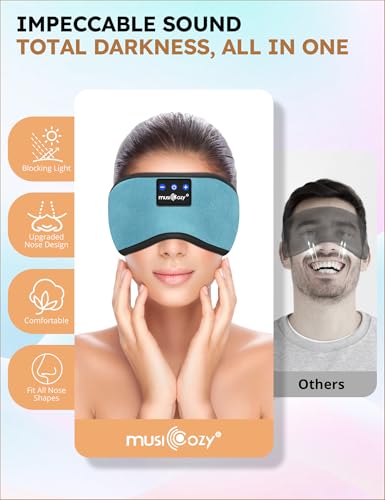 Sleep Headphones Bluetooth 5.4 Sleep Eye Mask with HD Speakers