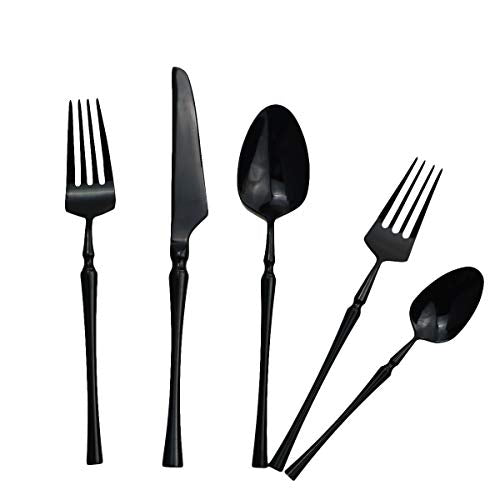 Black Silverware Set