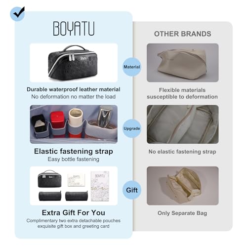 Travel Makeup Bag Cosmetic Bags for Women (3 Count)