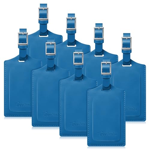 8 Pack Luggage Tags for Suitcases Airplane Travel Essentials (8 Count)