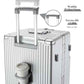 Super Large Aluminum Frame Zipperless Checked Luggage Front Pocket