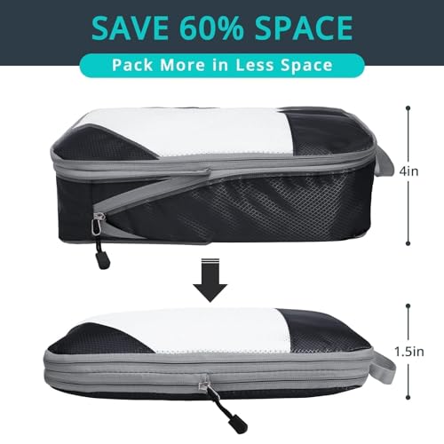 6 Set Compression Packing Cubes for Travel (6 Count)