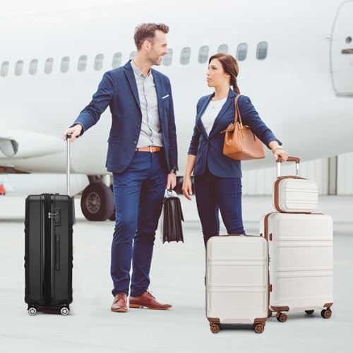 Suitcase Set 3 Piece Luggage Set Expandable with Spinner Wheels (6 Count)
