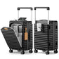 20 Inch Carry on Luggage with Front Pocket and Cup Holder