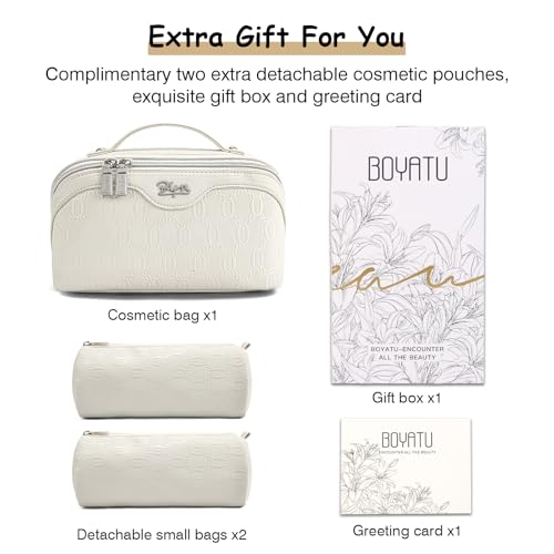 Travel Makeup Bag Cosmetic Bags for Women (3 Count)