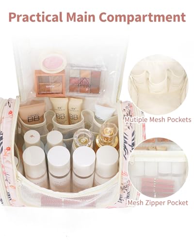 Hanging Toiletry Bag for Women Travel Makeup Bag Organizer Toiletries Bag for Cosmetics Essentials Accessories