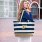 Beach Bag Initial Beach Tote with Makeup Bag for Travel Work Storage Personalized Birthday Gifts for Women Her
