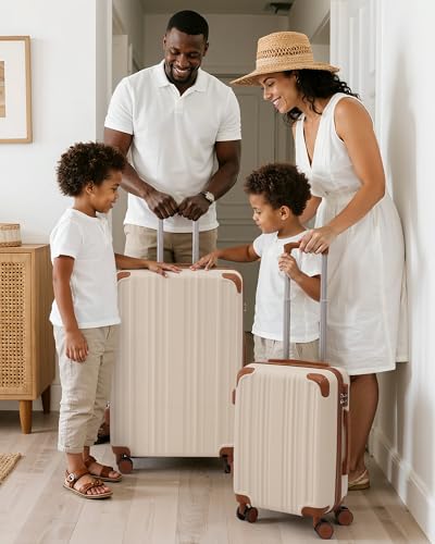 Luggage Set Lightweight and Durable Hardshell (5 Count)