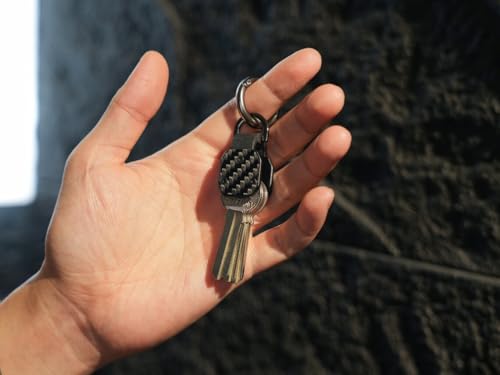 Compact Aluminum Blue Mini Key Organizer Holder Keychain
