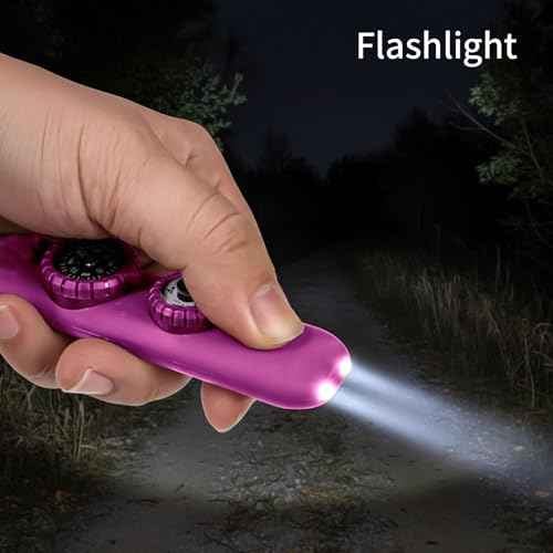 Multifunctional Survival Emergency Whistle for Kids with Compass Hiking Survival (2 Count)