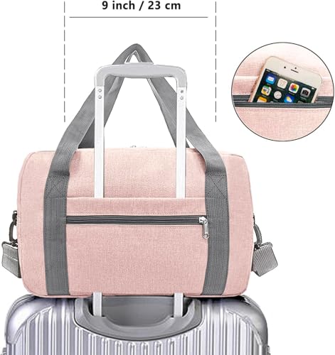 Foldable Carry on Luggage Bag 22x14x9 Personal Item Bag for Airplanes Travel Duffel Bags for Women and Men