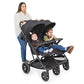 Kooper RS2 Lightweight Travel Double Stroller Featuring Dual Snack Trays