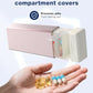 Metal Pill Organizer with 7 Separate Compartments for Pills Storage
