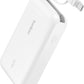 Belkin Portable Charger, Power Bank with Integrated Cable 10000 mAh 20W - Fast Charge USB C Power Delivery, iPhone Charger - iPhone 16 Series, iPad Pro, Galaxy S25, & More - White