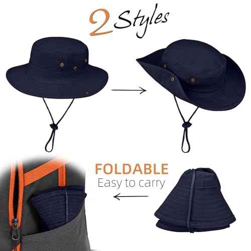 Sun Hats for Men Women Safari Hat Foldable Fishing Hat UPF 50+ Bucket Hat