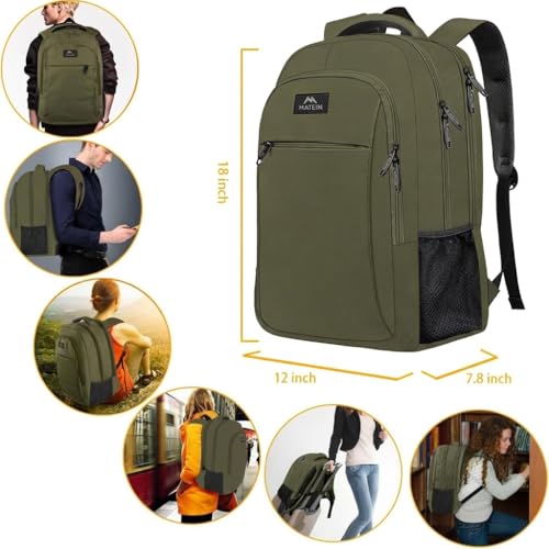 Green 15.6 Inch Travel Laptop Backpack