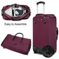 3-in-1 Rolling Garment Duffle Bag with Wheels, 25in Red