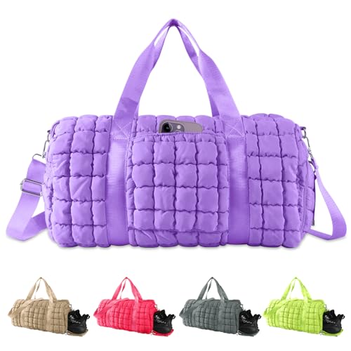 Quilted Travel Duffle Bag Gym Bag for Women