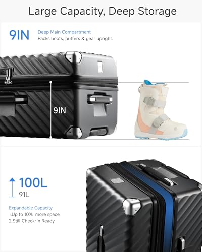 Expandable Trunk Checked Suitcase