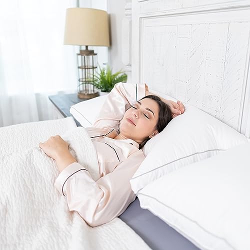 Luxury Feather Down Pillow Standard Queen Size Set of 2 (2 Count)