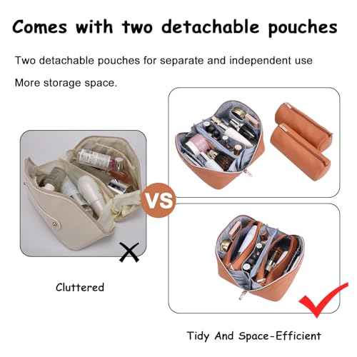 Travel Makeup Bag Organizer Cosmetic Bag (3 Count)