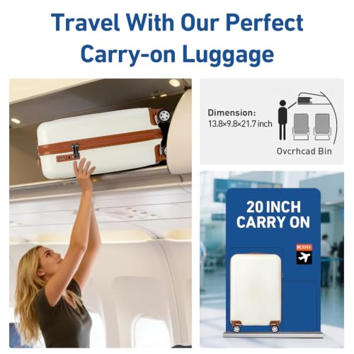 Carry on luggage 22x14x9 Airline Approved Hardshell Suitcase