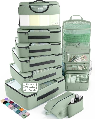 10 Set Packing Cubes for Travel Essentials (99 Count)