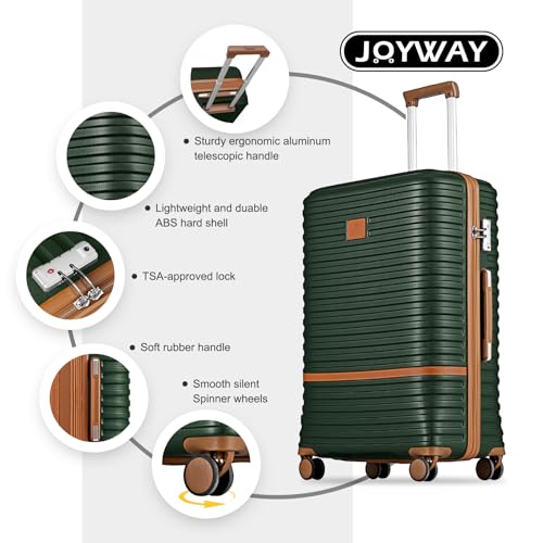 Luggage Set 3 Piece Suitcase Sets with Spinner Wheel (6 Count)