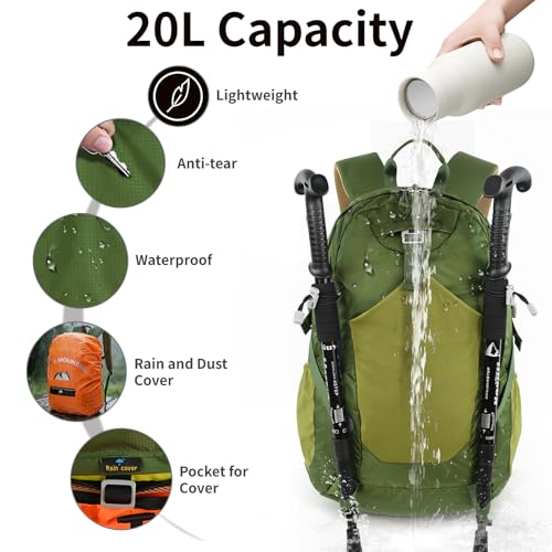 20L Hiking Backpack With Rain