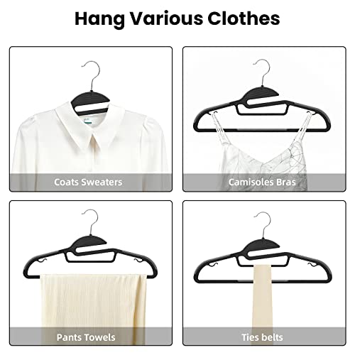 Heavy Duty Plastic Hangers 50 Pack with Non (50 Count)