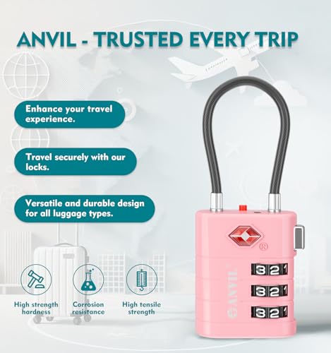 TSA Approved Luggage Locks (4 Count)