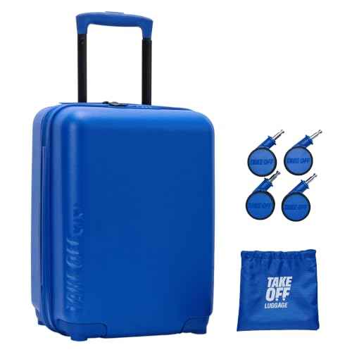 TAKE OFF 16 Inch Personal Item Suitcase MINI Removable Wheels Underseat Bag