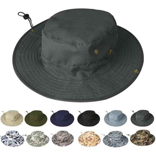 Sun Hats for Men Women Safari Hat Foldable Fishing Hat UPF 50+ Bucket Hat