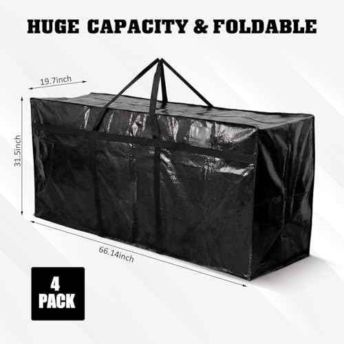 4 Pcs 169 Gallon Extra Large Moving Bags Heavy Duty Storage Bag (4 Count)